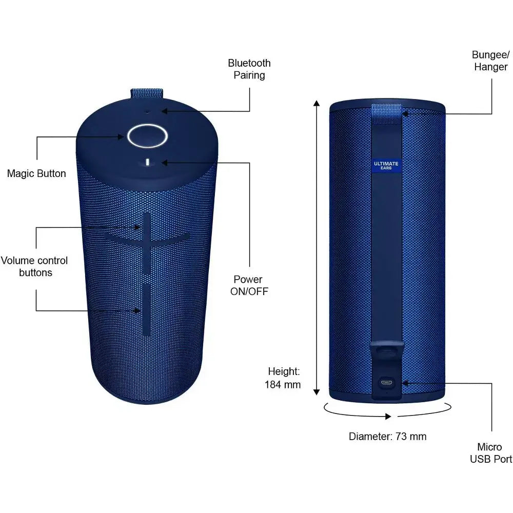 Ultimate Ears Boom 3 Wireless Bluetooth Speaker - Lagoon Blue thumbnail