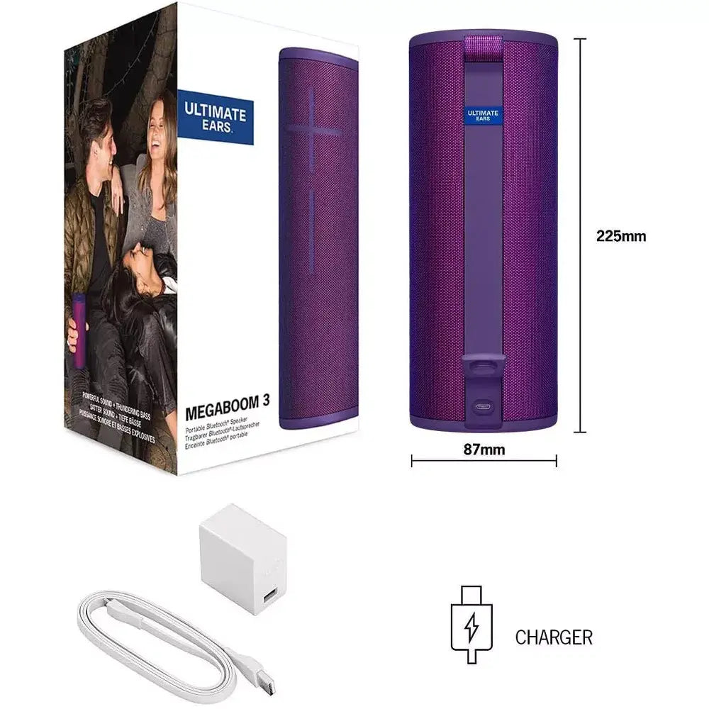 Ultimate Ears Logitech MEGABOOM 3 Portable Wireless Bluetooth Speaker - Ultraviolet Purple thumbnail
