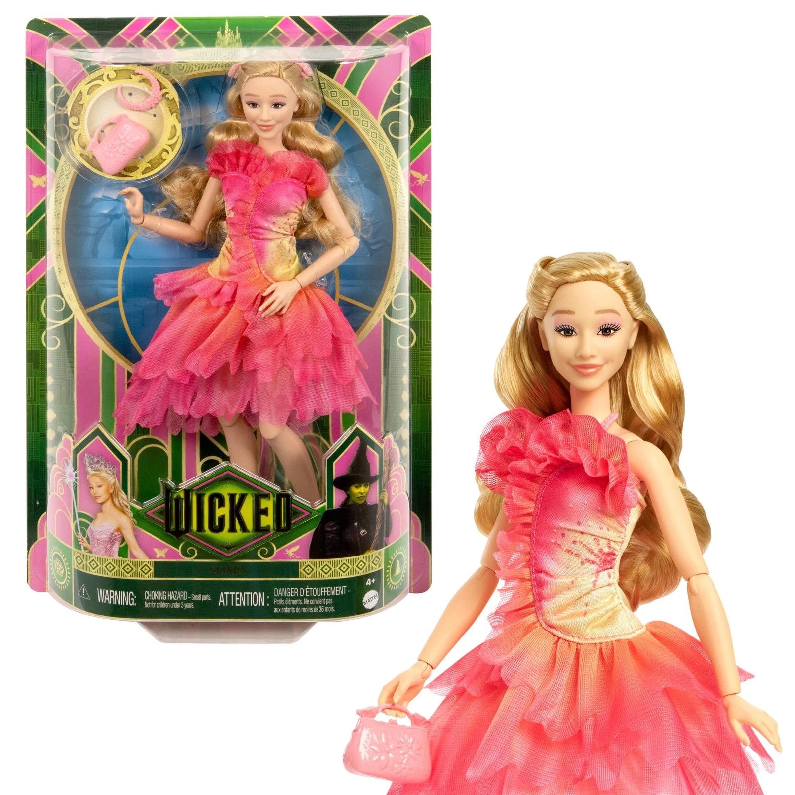 Universal Pictures’ Wicked Glinda Fashion Doll with Sparkling Dress, Elegant Accessories
