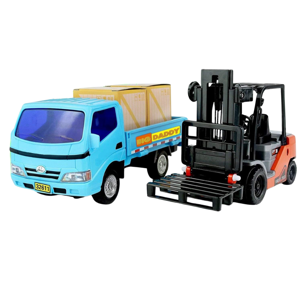 Big Daddy Toy Truck And Fork Lift Combo Set Forklift BD-32526 thumbnail