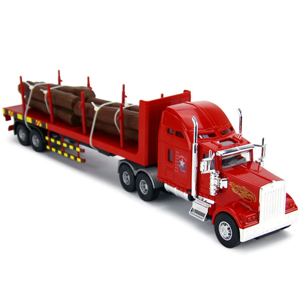 Big Toy Truck Big Rig Heavy Duty Tractor Trailer Transport Series Lumber Truck Tractor Trailer. The perfect gift for young car enthusiasts, this toy truck is a must-have for every child's collection.  BD-32418 thumbnail
