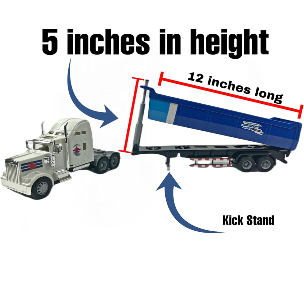Big Daddy Big Rig Heavy Duty Tractor Trailer Transport Series Dump Truck Tractor Trailer Long Haul Dump Truck thumbnail