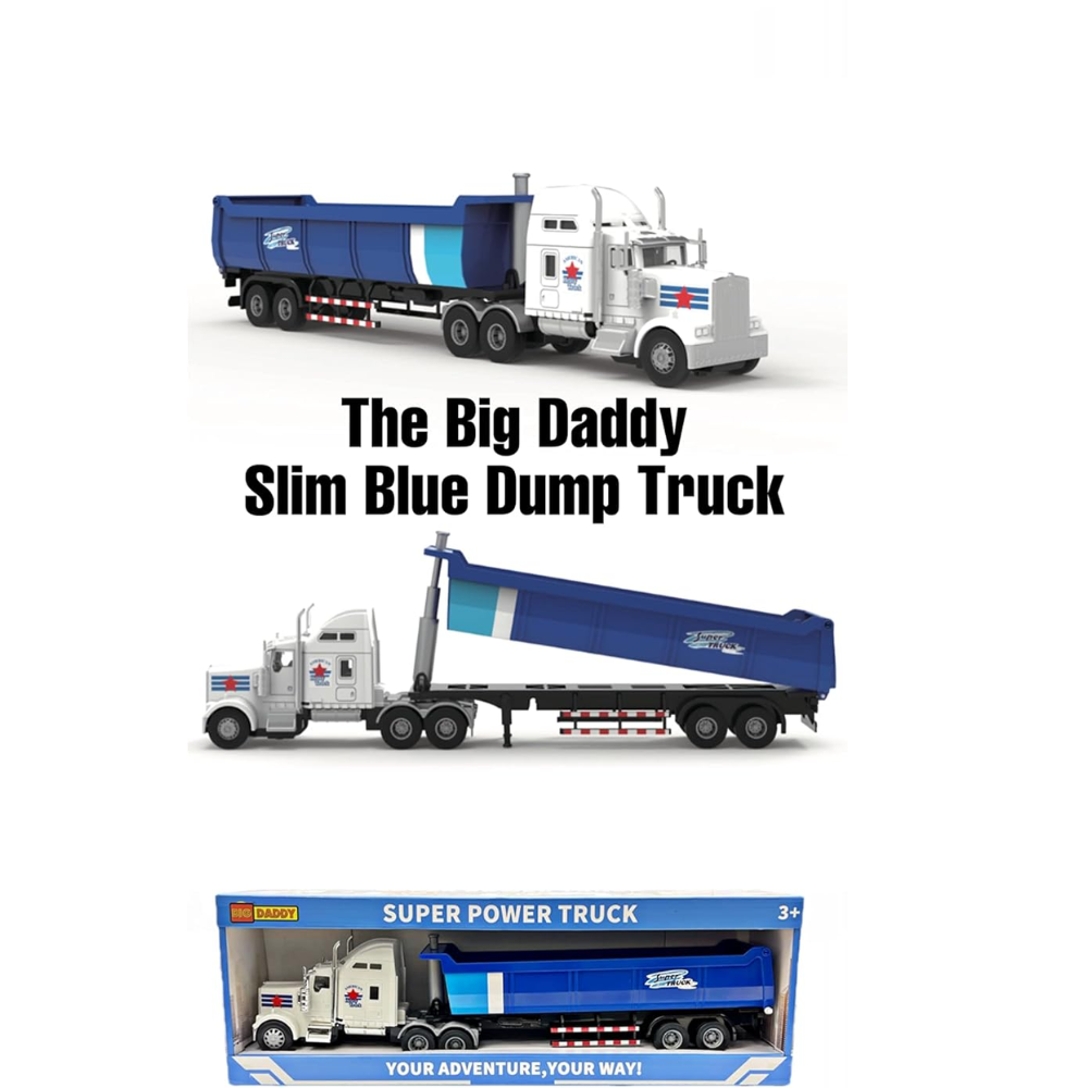 Big Daddy Big Rig Heavy Duty Tractor Trailer Transport Series Dump Truck Tractor Trailer Long Haul Dump Truck thumbnail