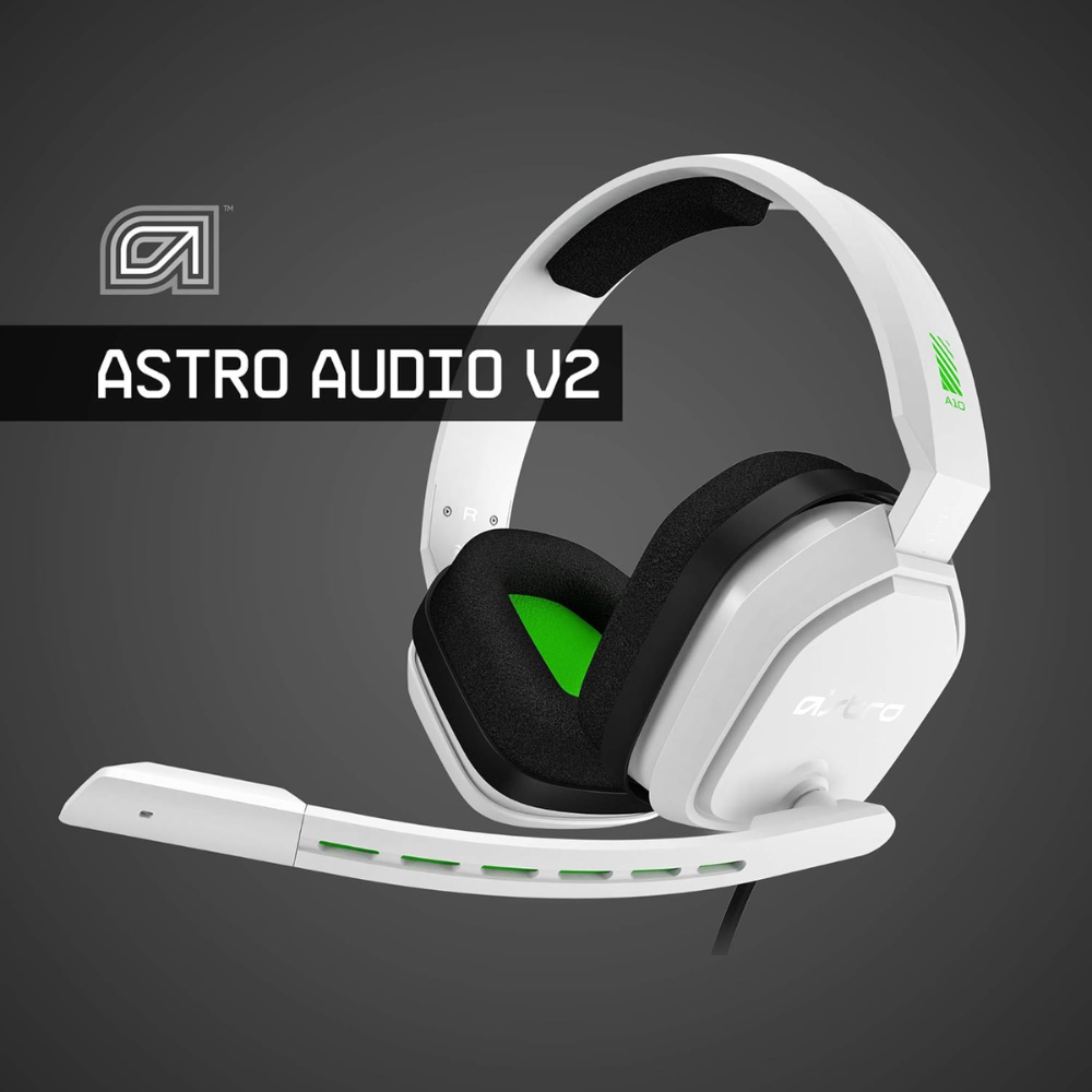 ASTRO Gaming A10 Wired Gaming Headset Xbox One White/Green 939-001844 thumbnail