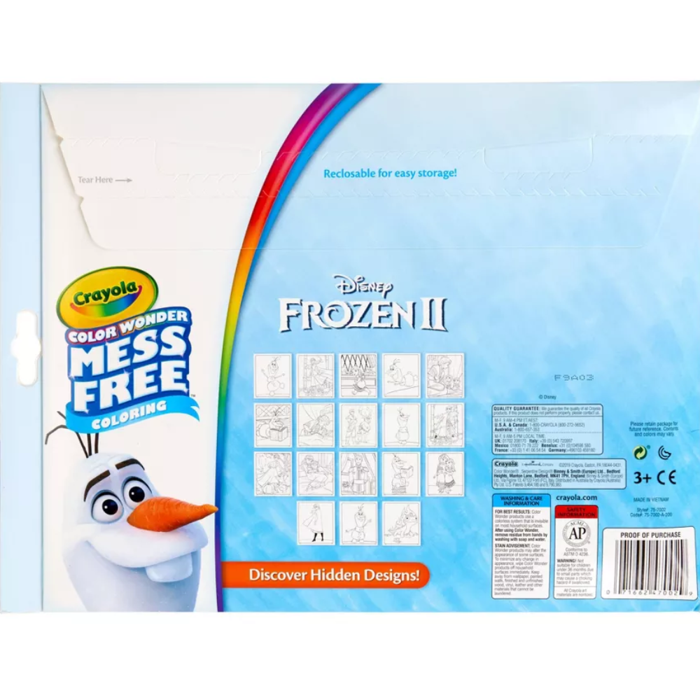 Crayola Color Wonder  Frozen 2 Coloring Set FOLDALOPE 75-7998 thumbnail
