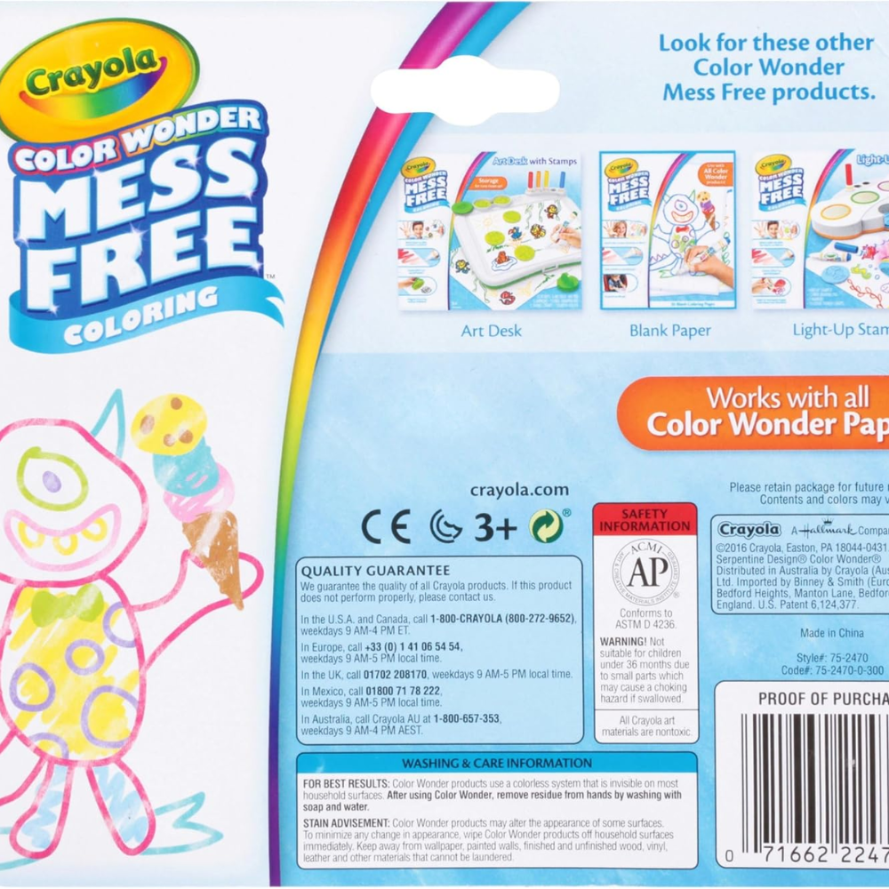 Crayola Color Wonder Mess Free 10 Pastel Markers 75-2470 thumbnail