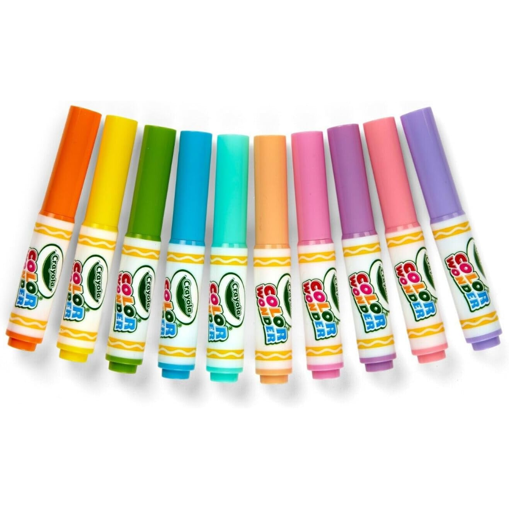 Crayola Color Wonder Mess Free 10 Pastel Markers 75-2470 thumbnail