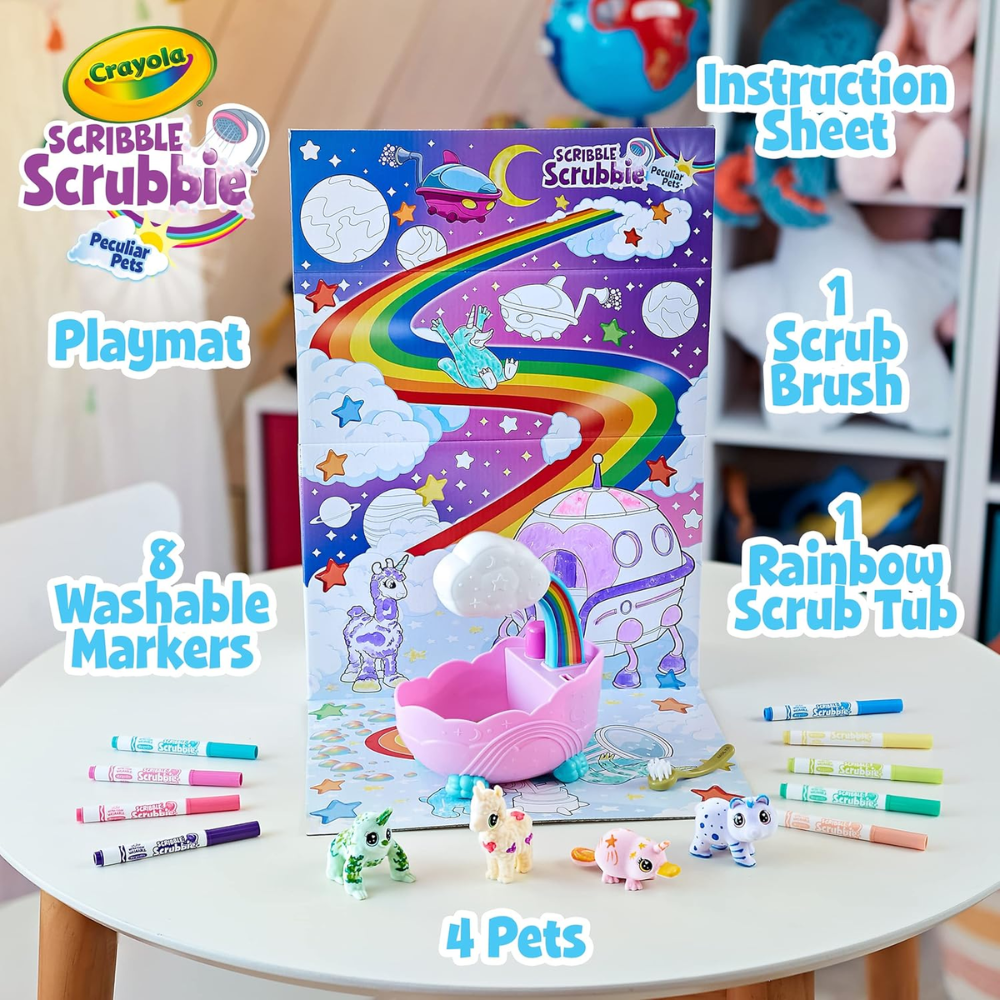 Crayola Scribble Scrubbie Peculiar Pets Rainbow Tub Set 74-7443 thumbnail