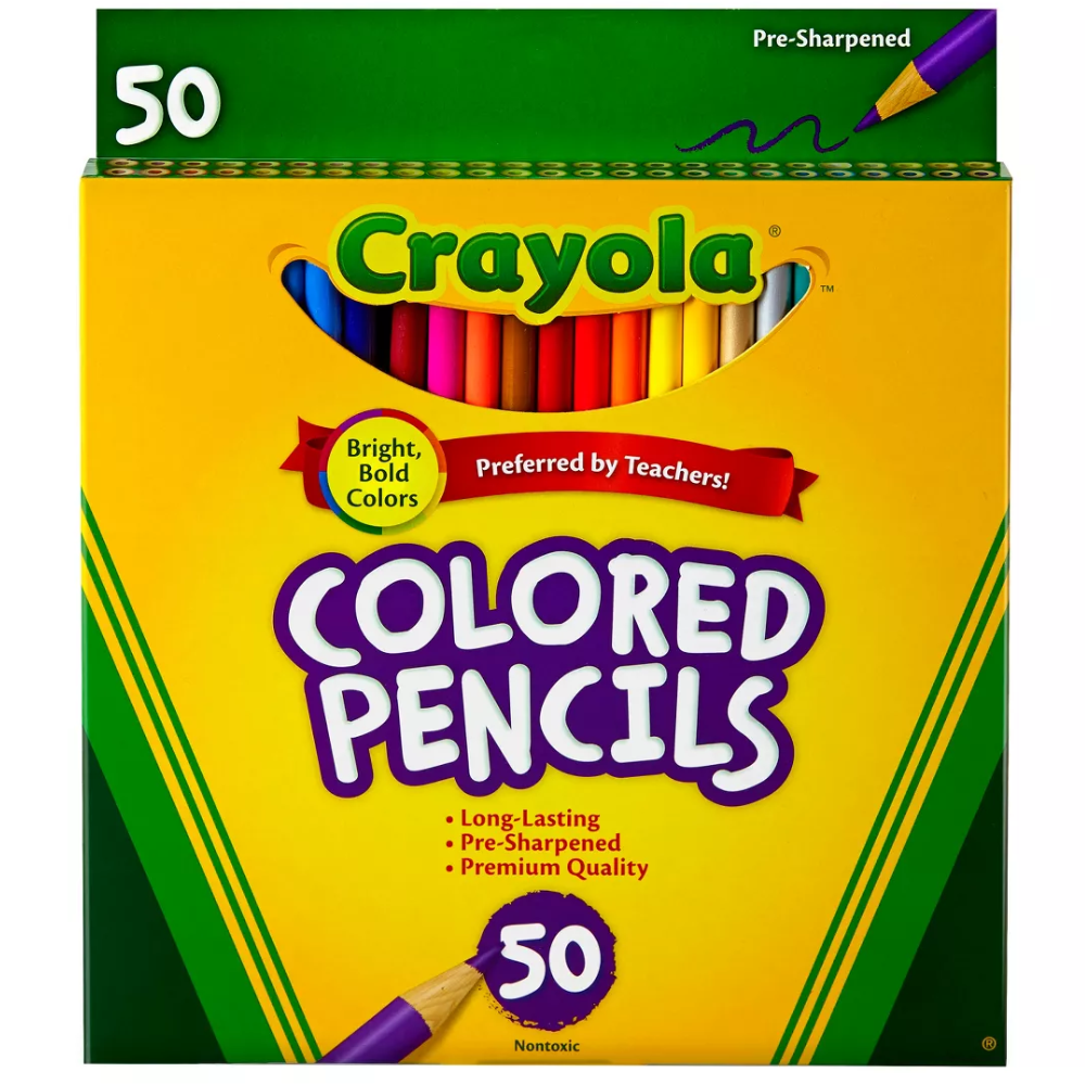 Crayola Long Coloured Colouring Pencils Pencil 50 68-4050 thumbnail