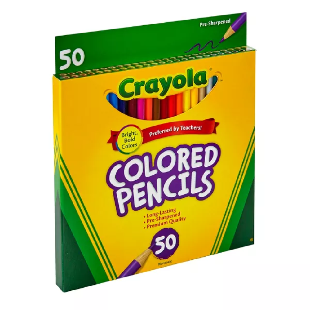 Crayola Long Coloured Colouring Pencils Pencil 50 68-4050 thumbnail