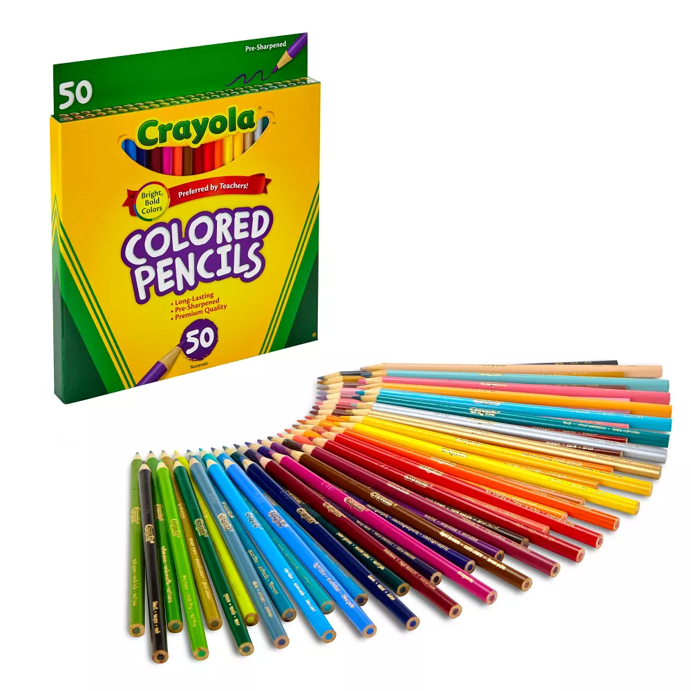 Crayola Long Coloured Colouring Pencils Pencil 50 68-4050 thumbnail