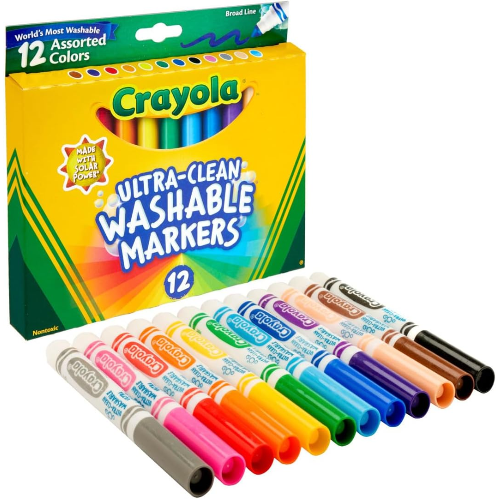 Crayola Ultra Clean Broadline Markers Set of 12 58-8329 thumbnail