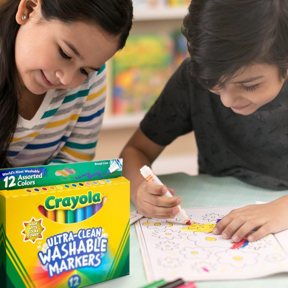 Crayola Ultra Clean Broadline Markers Set of 12 58-8329 thumbnail