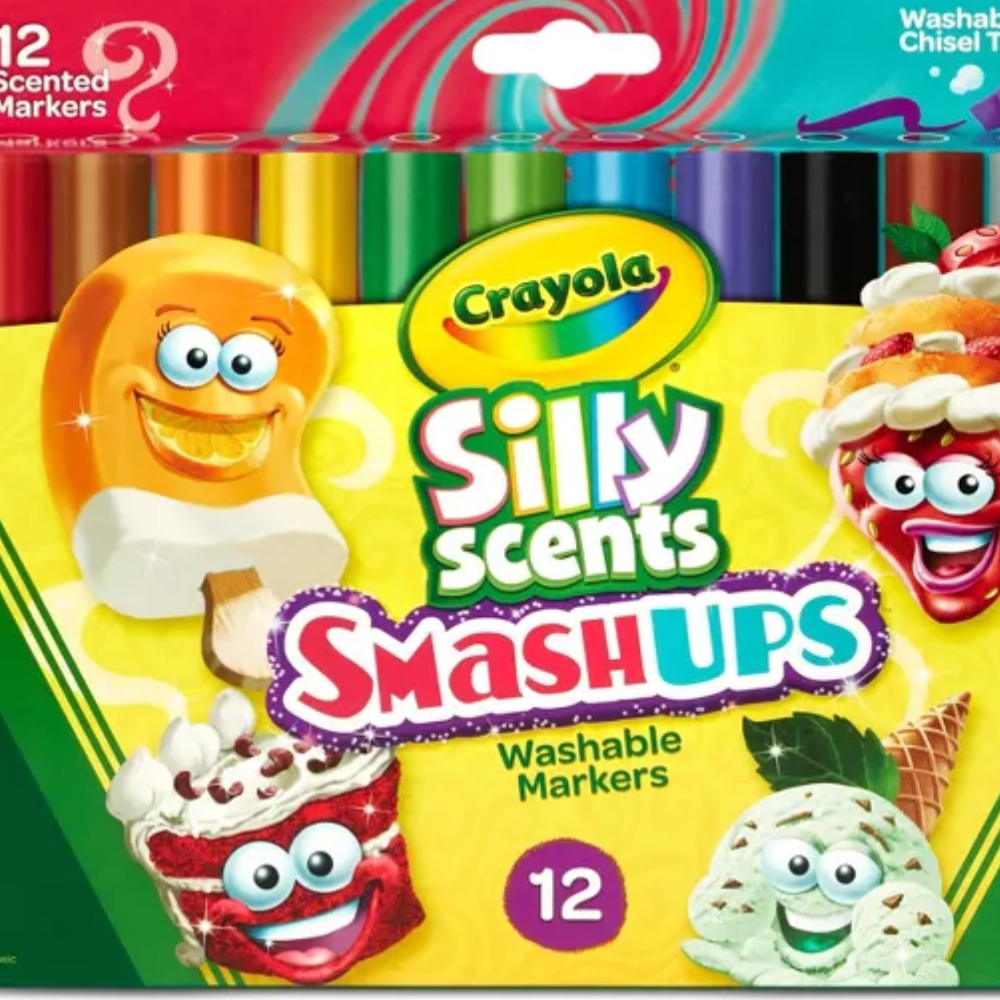 CRAYOLA Silly Scents Chisel Tip Washable Markers 12 58-8279 thumbnail