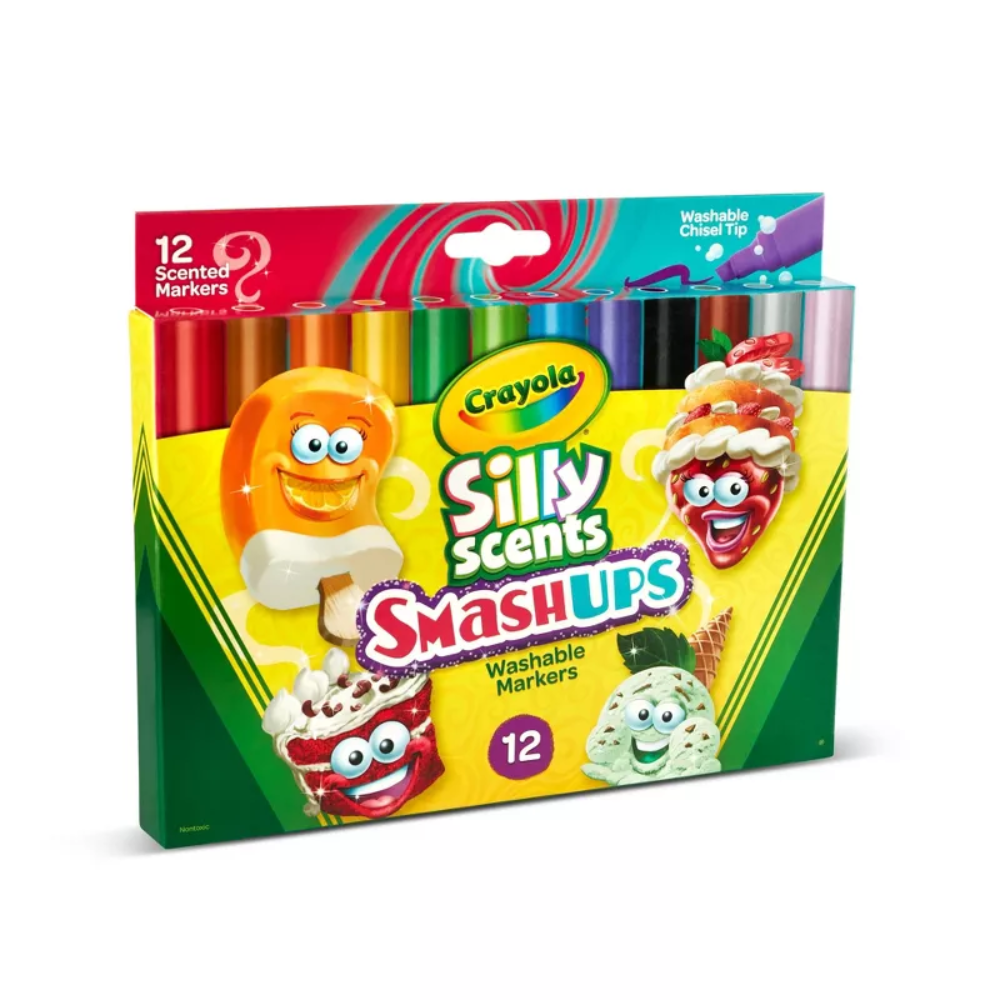 CRAYOLA Silly Scents Chisel Tip Washable Markers 12 58-8279 thumbnail