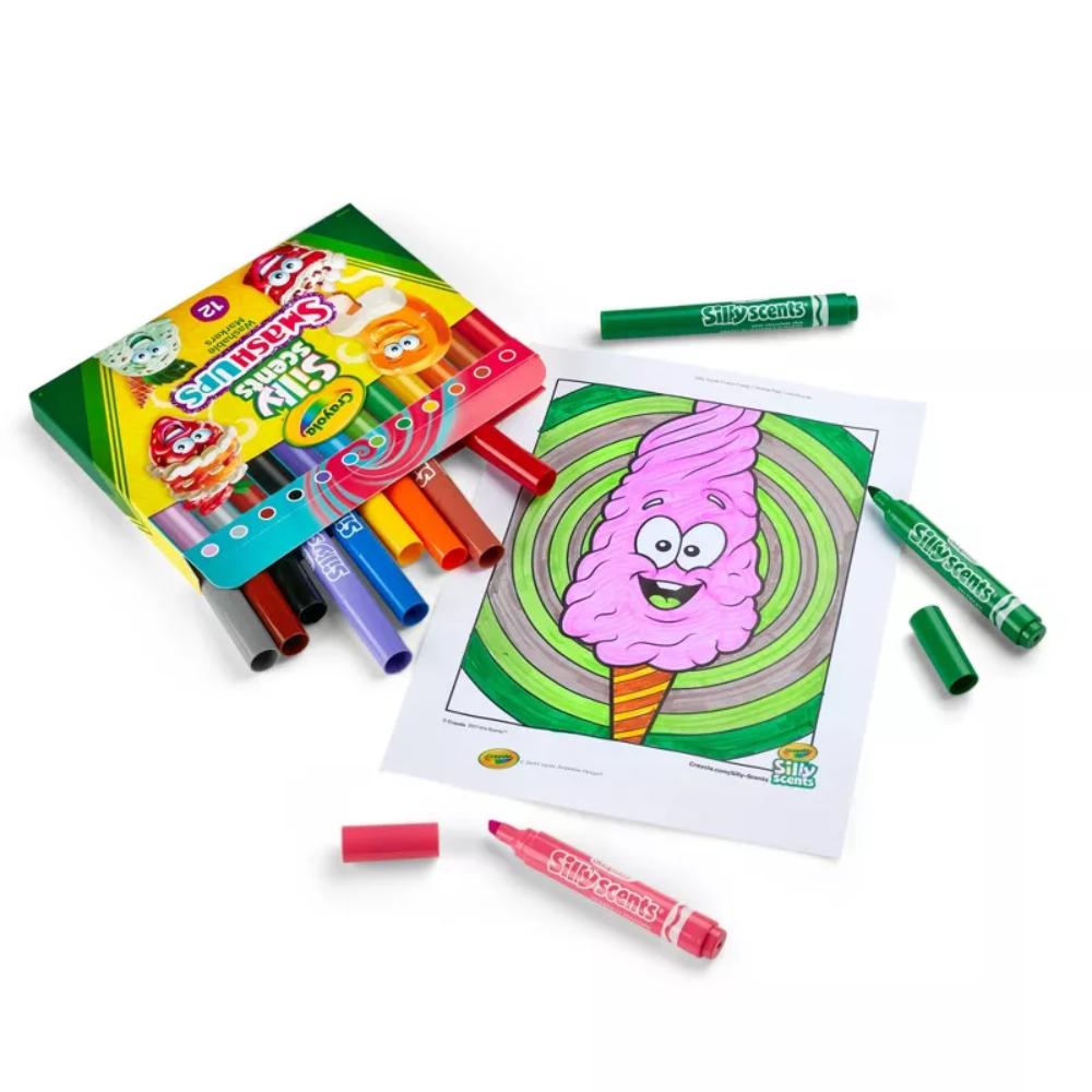 CRAYOLA Silly Scents Chisel Tip Washable Markers 12 58-8279 thumbnail