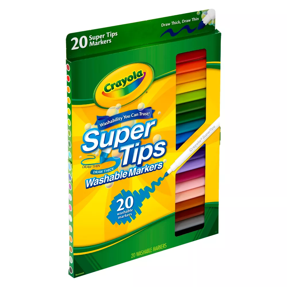 Crayola Super Tips Washable Markers 20 Count  58-8106 thumbnail