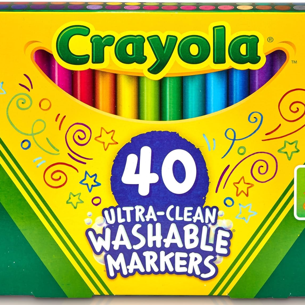 Crayola Ultra-Clean Fine Line Markers Art Tools 40 Colours Bright Washable Crafted with a fine point, these markers are perfect for precise coloring, allowing children to develop their artistic skills while bringing intricate designs to life. 58-7861 thumbnail