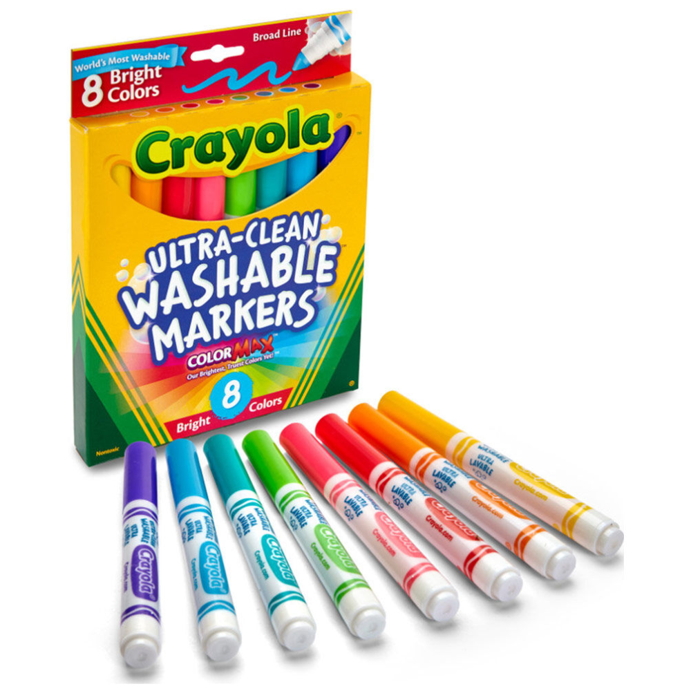 Crayola 8 Count Washable Bright Markers 58-7819 thumbnail