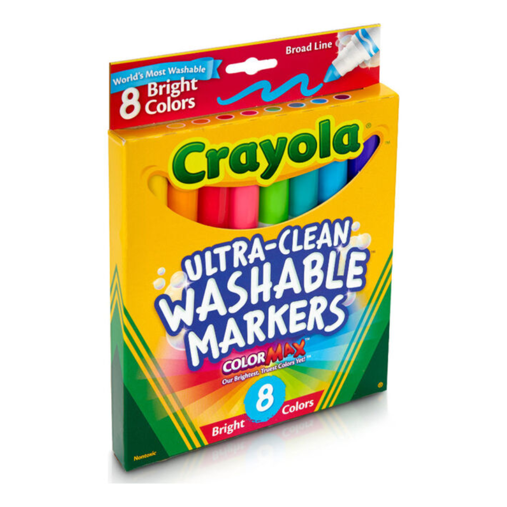 Crayola 8 Count Washable Bright Markers 58-7819 thumbnail