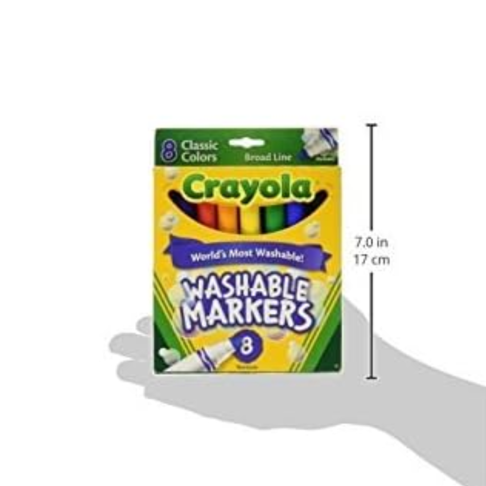 Crayola Classic Colors Broad Line Washable Markers 8 Count 58-7808 thumbnail