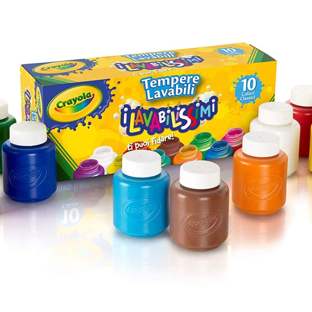 Crayola Washable Kids Paint Set Of 10 Bottles 54-1205 thumbnail