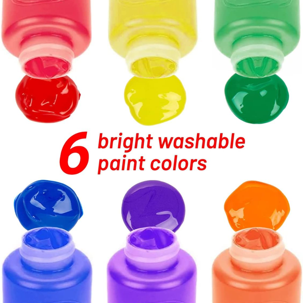 Crayola 2 Oz Washable Kids Paints Assorted Colors 6 Count 54-1204 thumbnail
