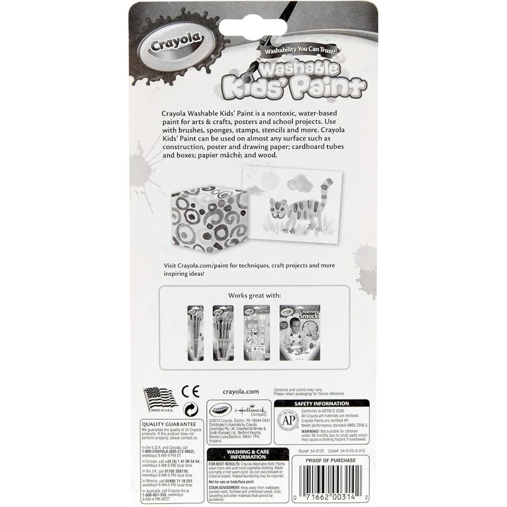 Crayola Washable Kids' Paint 18-Color Set  54-0125 thumbnail