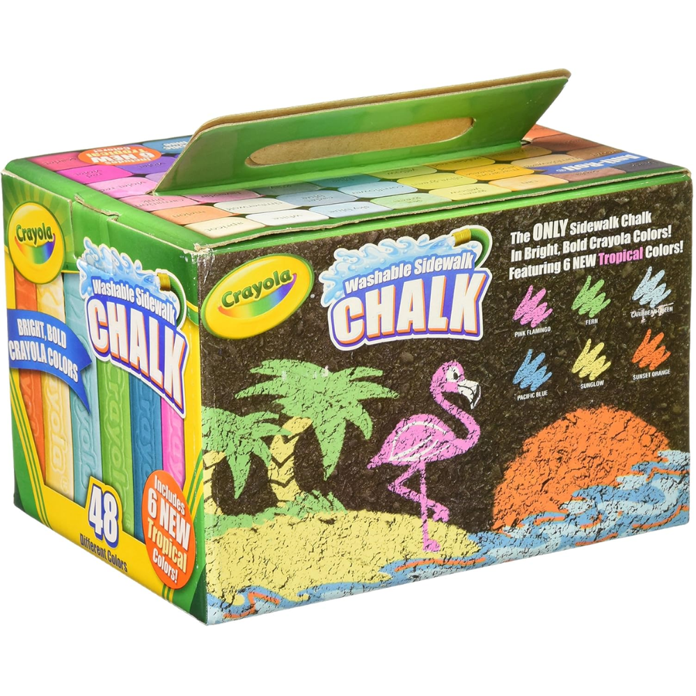 New Crayola Washable Sidewalk Chalk 48 Different Bright Bold Colors Unleash your creativity with Crayola sidewalk chalk—bold, colorful designs that rinse away easily without a trace. 51-2048 thumbnail