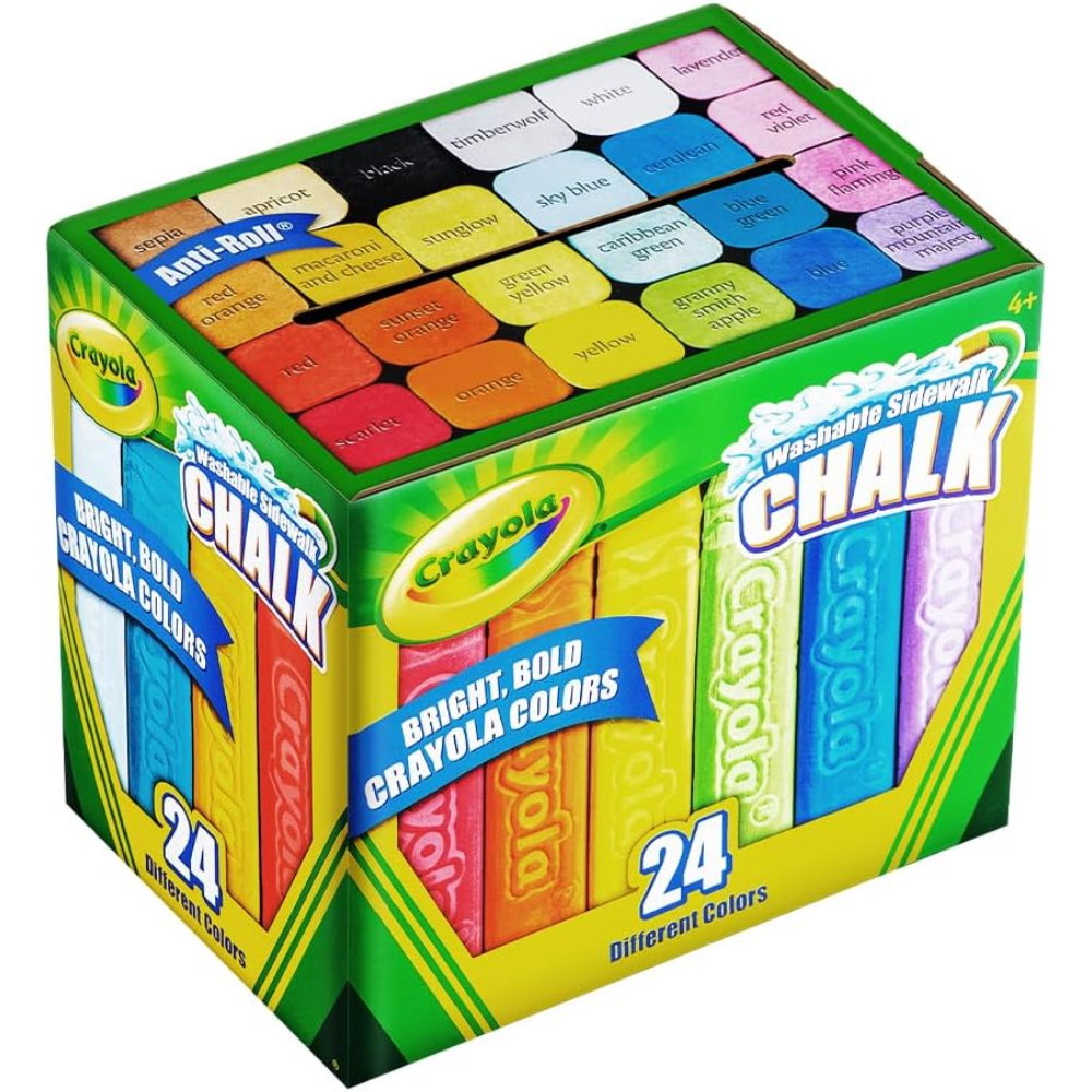 Crayola Box of 24 Sidewalk Washable CHALK 51-2024 thumbnail
