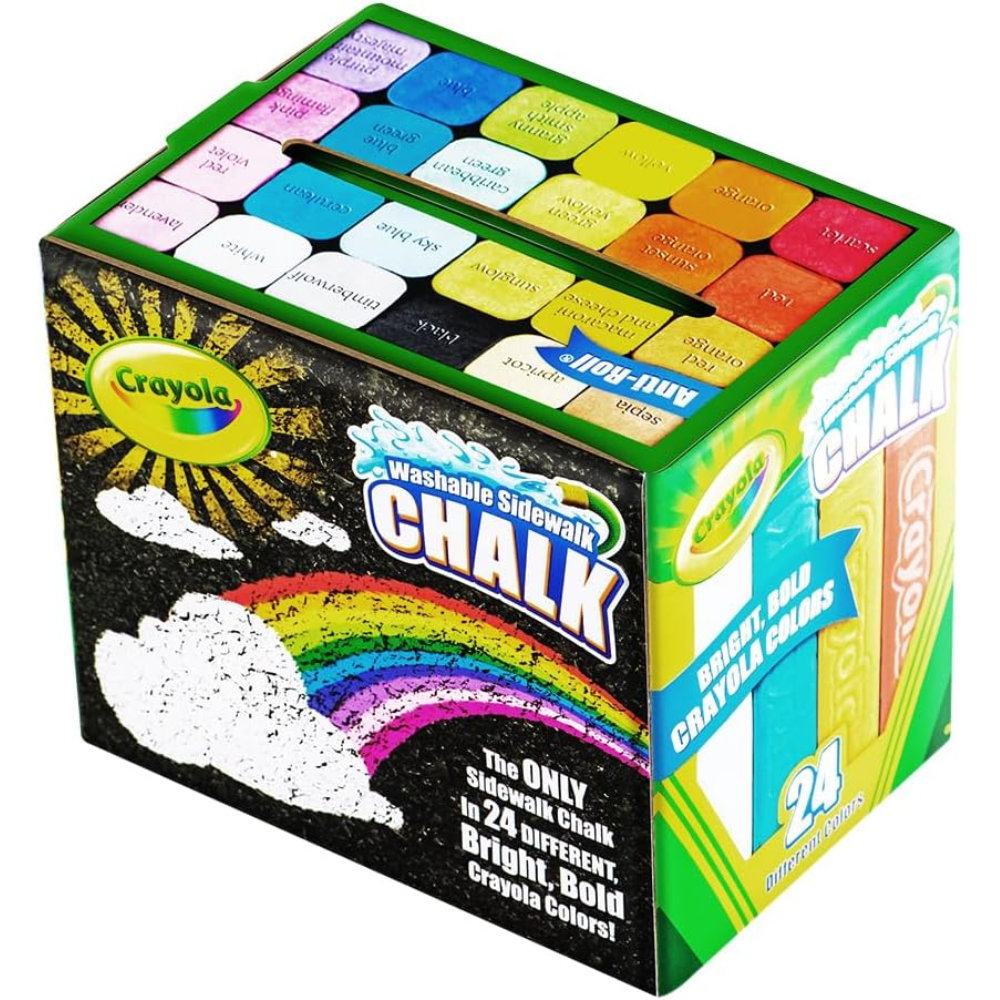 Crayola Box of 24 Sidewalk Washable CHALK 51-2024 thumbnail