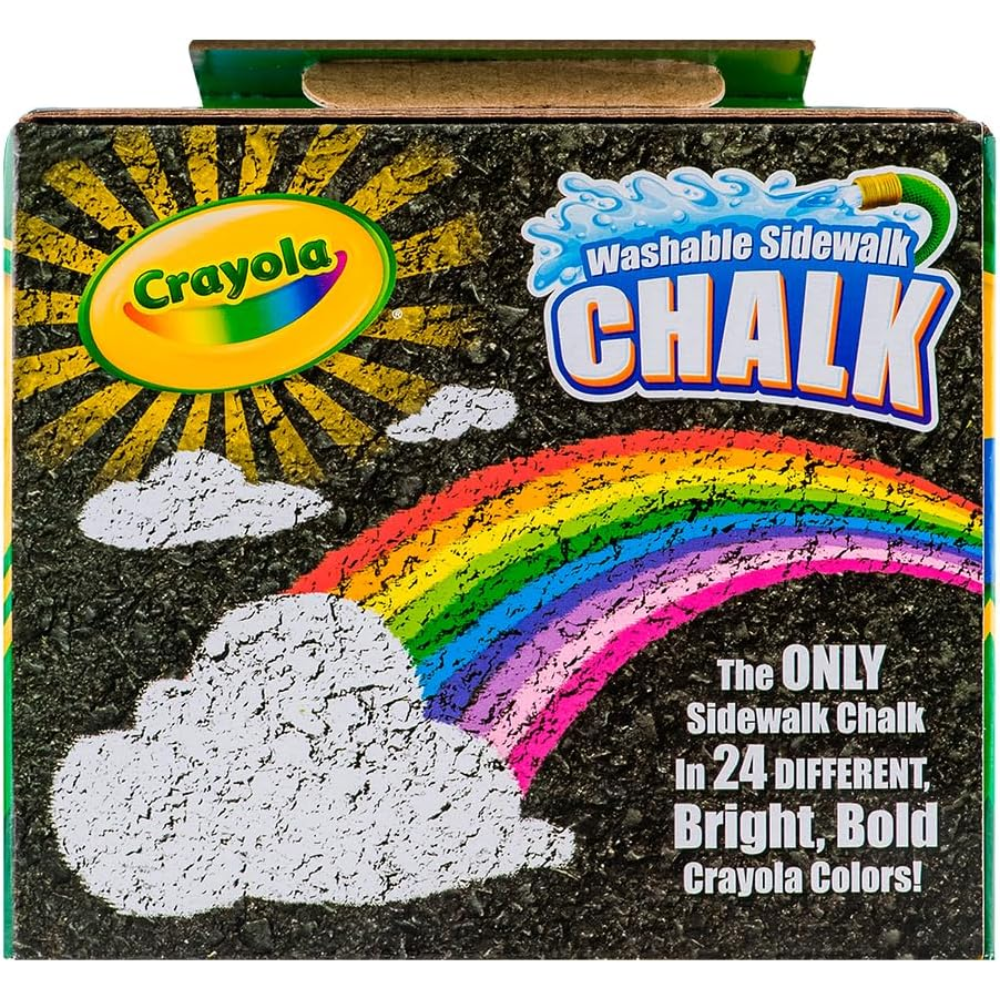 Crayola Box of 24 Sidewalk Washable CHALK 51-2024 thumbnail