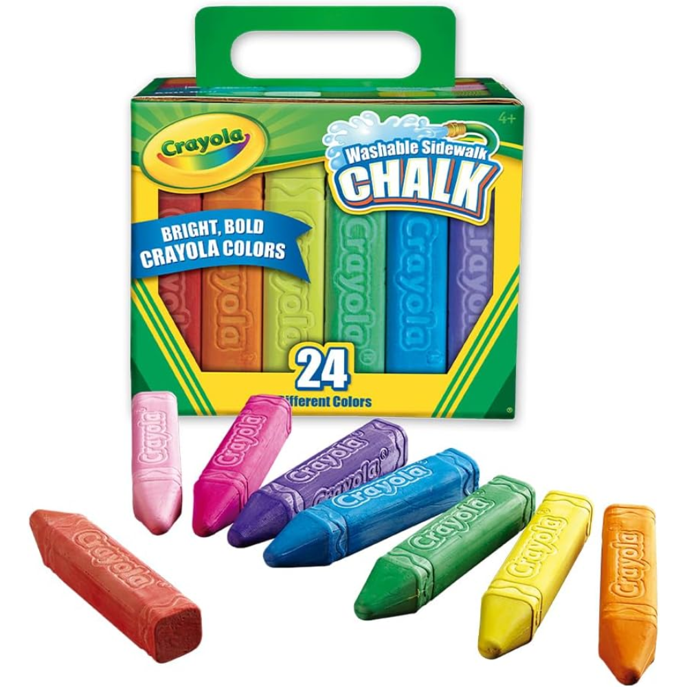 Crayola Box of 24 Sidewalk Washable CHALK 51-2024 thumbnail
