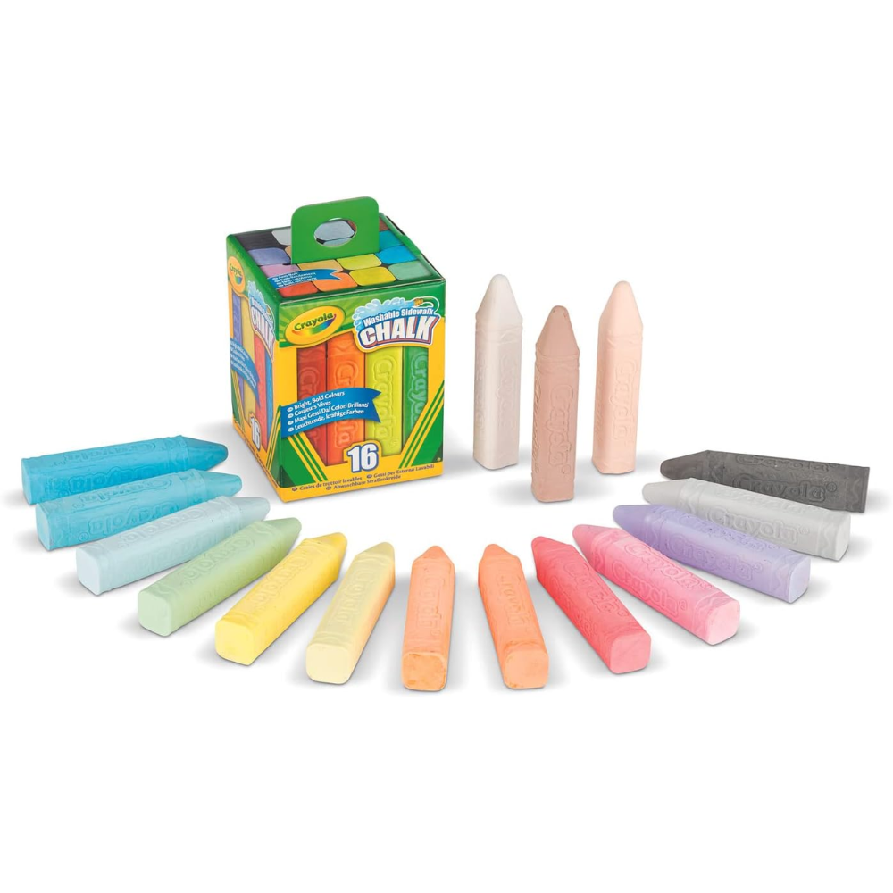 Crayola Sidewalk Chalk, Bucket of 16 51-2016 thumbnail