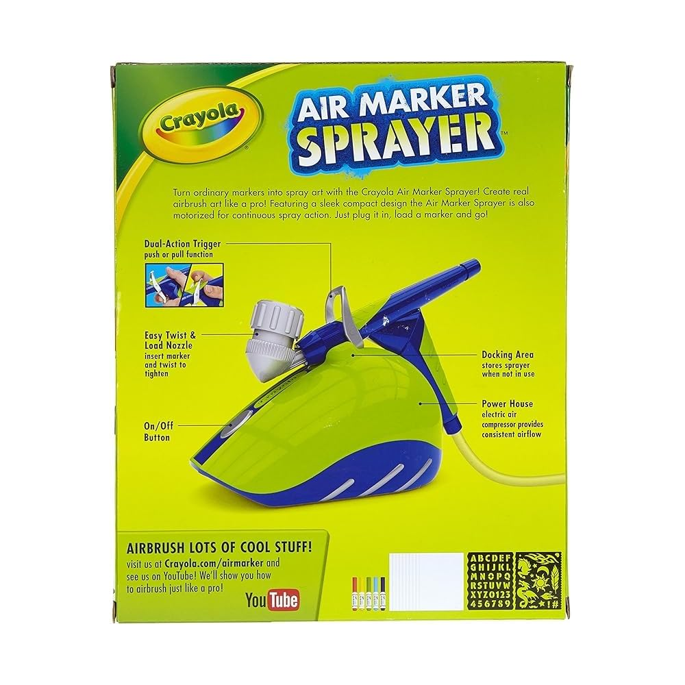 Crayola Air Marker Sprayer Airbrush Kit 04-6806 thumbnail