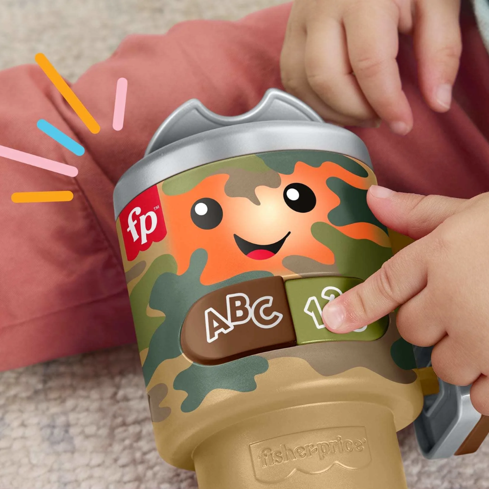 Fisher-Price Laugh & Learn Wake up & Learn Coffee Camo Mug Baby & Toddler Toy. Your little one can kick off playtime by making their own 