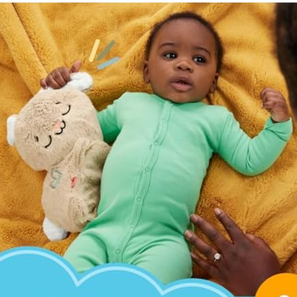 Fisher-Price Baby Sound Machine Soothe & Settle Bunny Portable Plush Toy. A cuddly plush bunny sound machine featuring gentle head-nodding motion, soothing music, calming sounds, and a soft glow to help comfort and relax your baby. HXG97 thumbnail