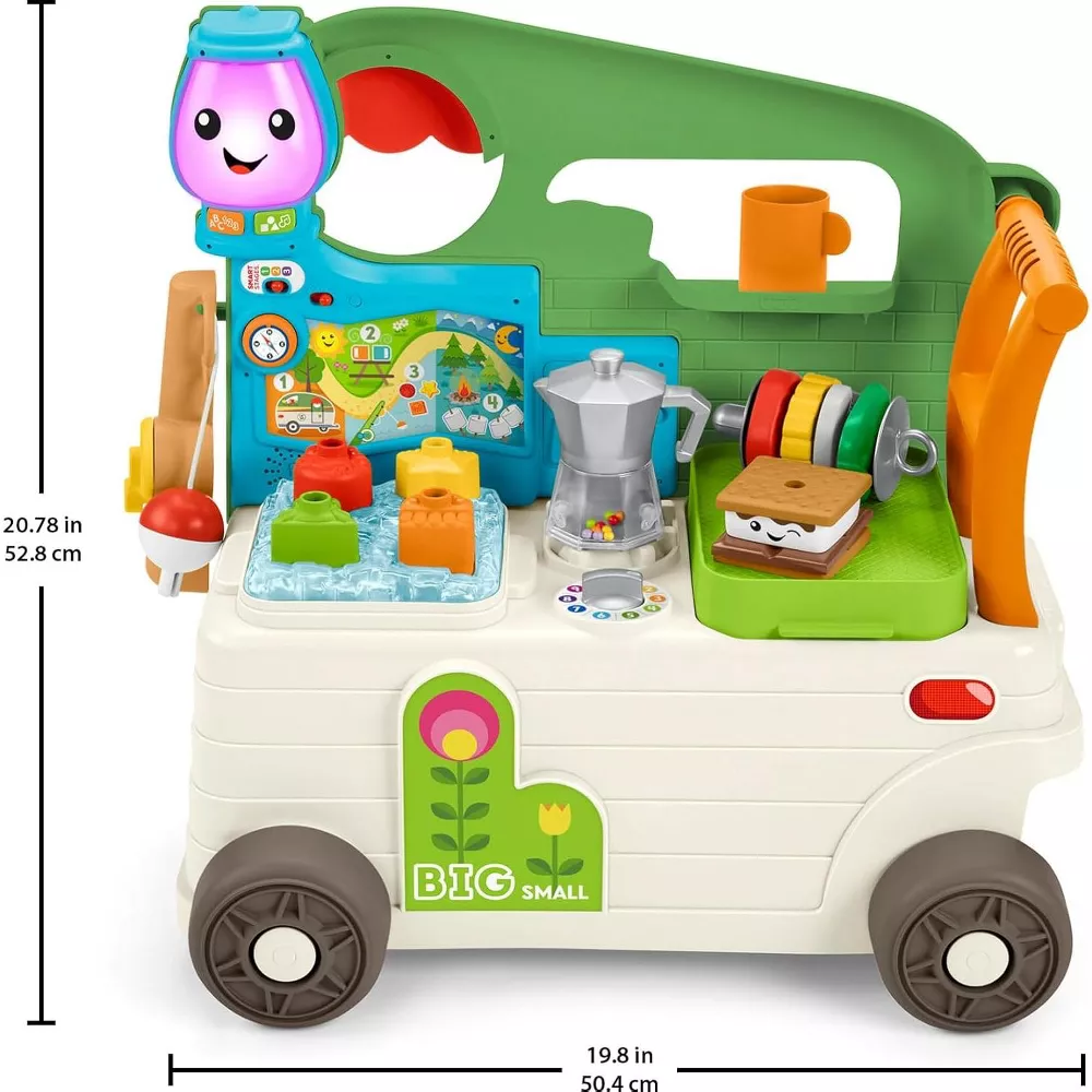 Fisher-Price Baby to Toddler Toy Laugh & Learn 3-in-1 On-the-Go Camper Walker & Activity Center. The Laugh & Learn 3-in-1 On-the-Go Camper provides continuous fun. HWG75 thumbnail