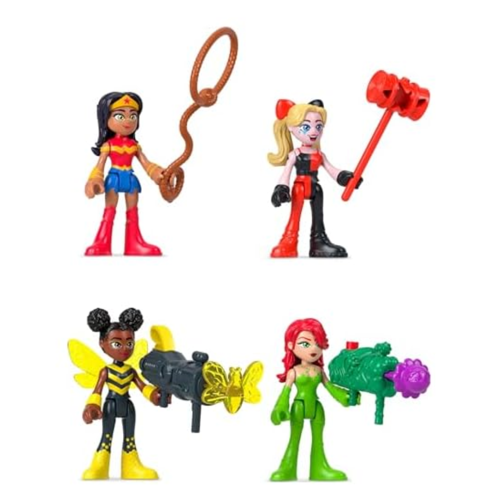 Fisher-Price Imaginext DC Super Friends Toys Rivals Figure Set with Wonder Woman Harley Quinn & Poison Ivy thumbnail