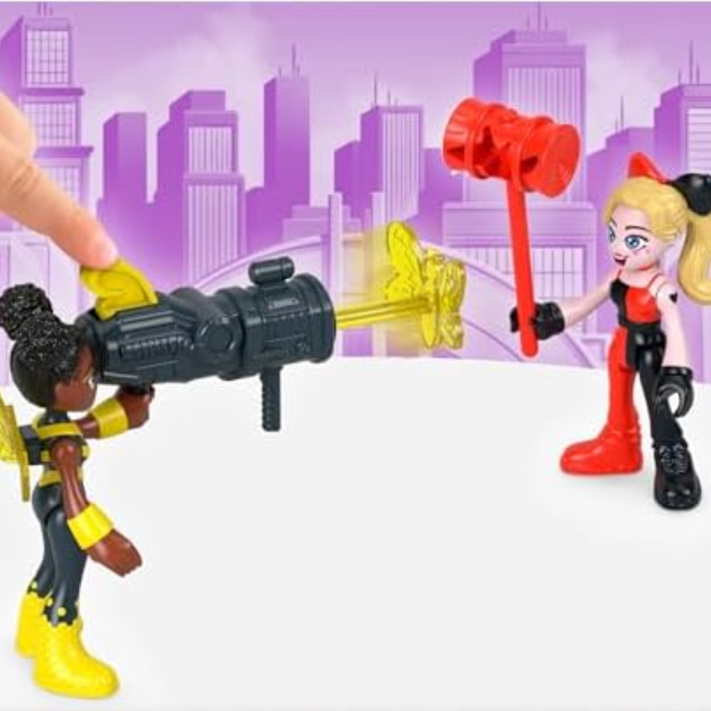 Fisher-Price Imaginext DC Super Friends Toys Rivals Figure Set with Wonder Woman Harley Quinn & Poison Ivy thumbnail