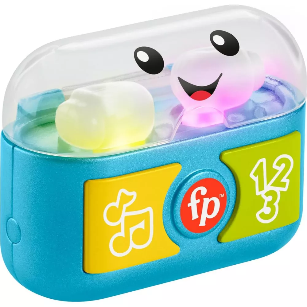 Fisher-Price Baby & Toddler Toy Laugh & Learn Play Along Ear Buds. The earbuds captivate toddlers with music and sounds that foster language development, offering both fun and educational value during playtime. HVV66 thumbnail
