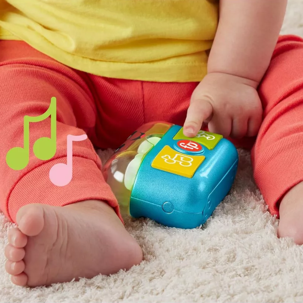 Fisher-Price Baby & Toddler Toy Laugh & Learn Play Along Ear Buds. The earbuds captivate toddlers with music and sounds that foster language development, offering both fun and educational value during playtime. HVV66 thumbnail