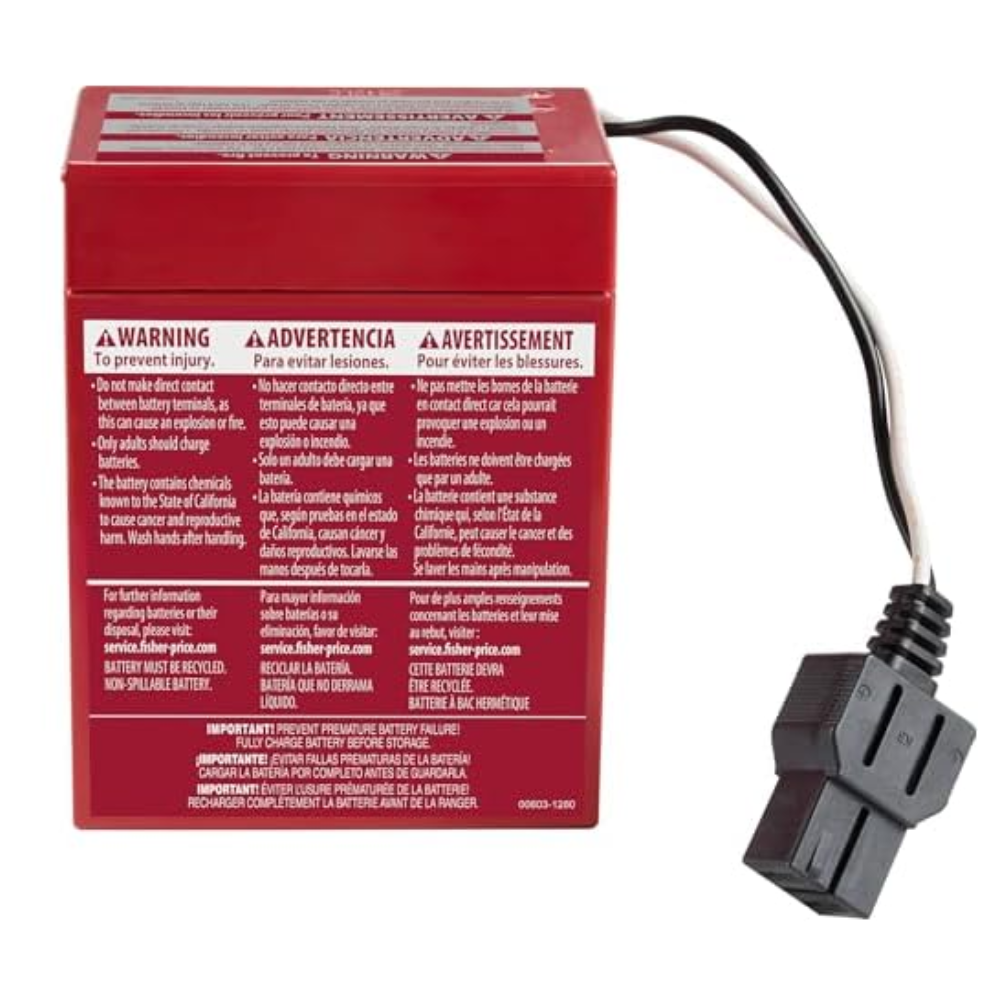 Power Wheels 6-Volt Red Rechargeable Replacement Battery HTR14 thumbnail