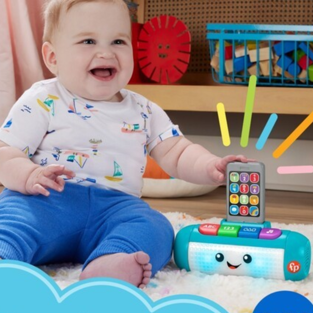 Fisher-Price Laugh & Learn Light Up Learning Speaker Electronic Baby Toy. Start the fun and learning with the Laugh & Learn® Light Up Learning Speaker musical toy from Fisher-Price®. HRJ06 thumbnail