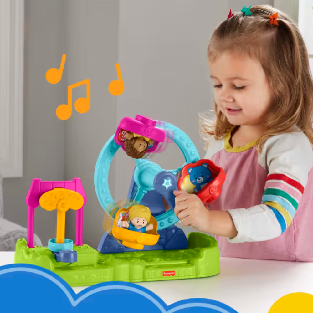 Fisher-Price Little People Carnival Playset With Ferris Wheel & Figures. Features a variety of cheerful figures, encouraging inclusivity and sparking creativity as children craft their own playful stories. HPP90 thumbnail