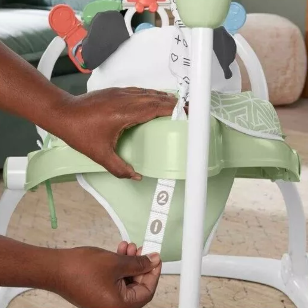 Fisher-Price Spacesaver Jumperoo Baby Bouncer Activity Center With Lights & Sounds Puppy Perfection. Get your baby’s gross motor skills moving with the Fisher-Price Puppy Perfection SpaceSaver Jumperoo! HNX64 thumbnail
