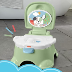 Fisher-Price Toddler Toilet 3-in-1 Puppy Perfection Potty Training Seat. As your child grows, the potty ring can be removed to help them transition to the regular toilet. HNX63