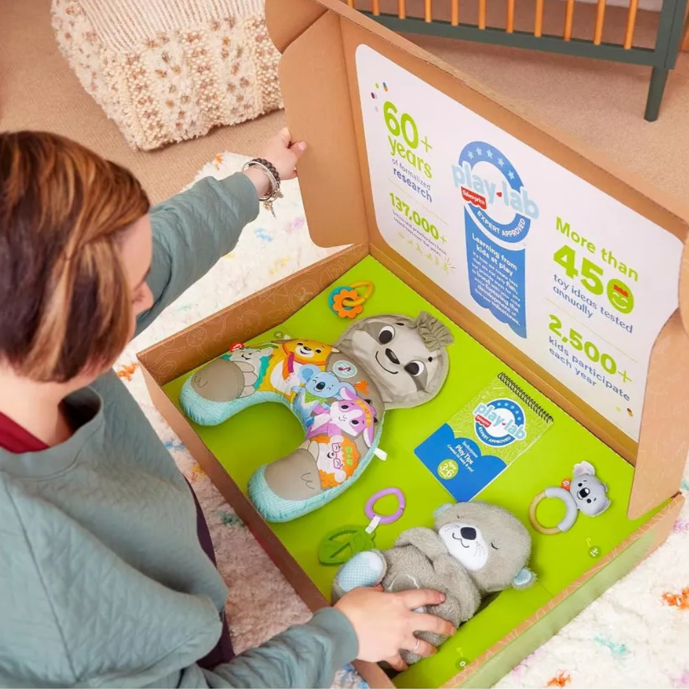 Fisher-Price Baby Play Kit Let’s Try Tummy Time Gift Set HNT99 thumbnail