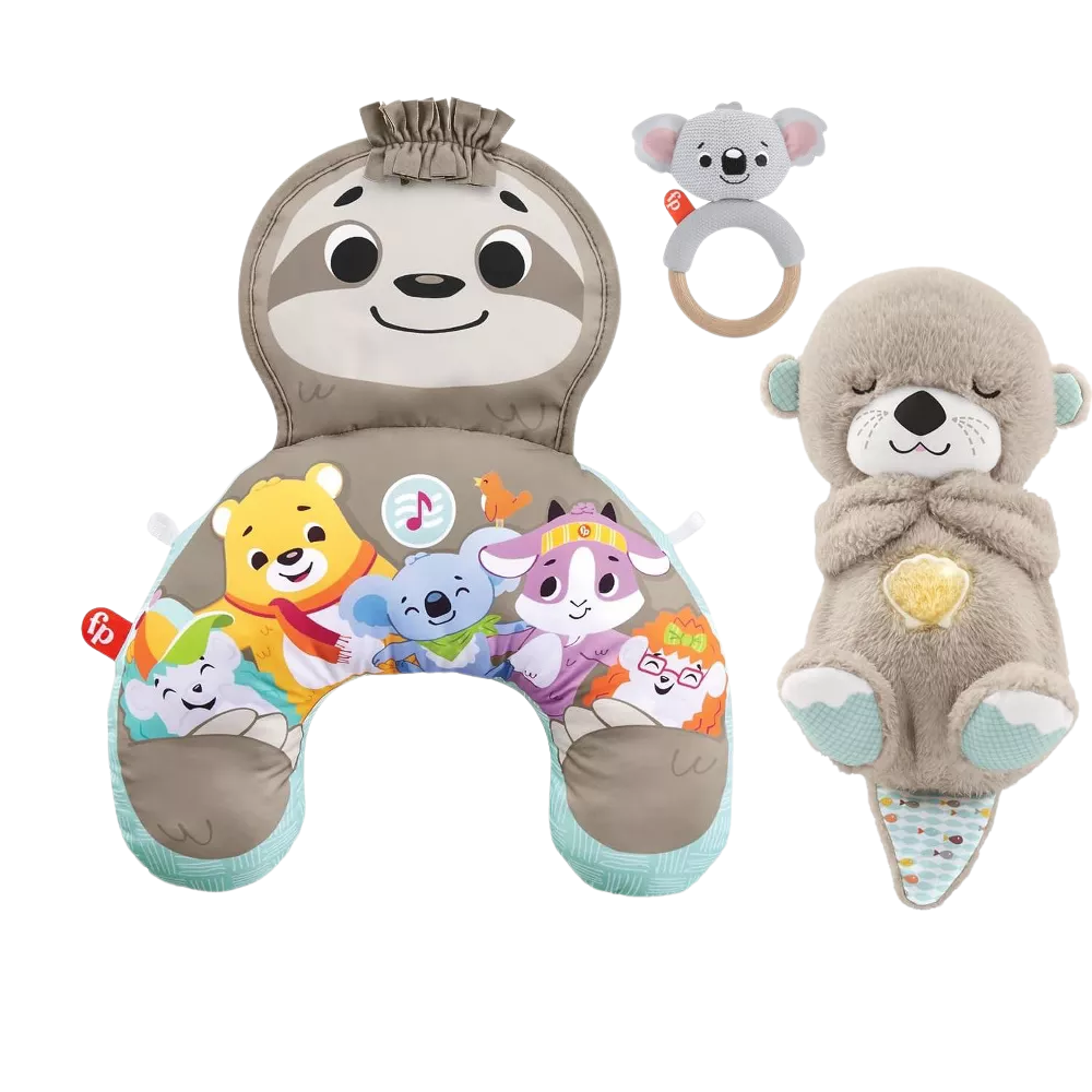 Fisher-Price Baby Play Kit Let’s Try Tummy Time Gift Set HNT99 thumbnail