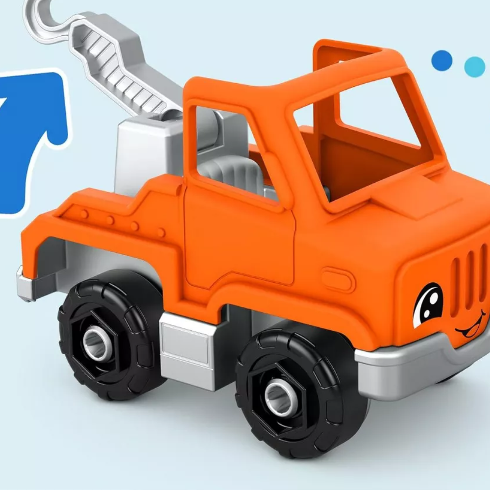 Fisher-Price Little People Toddler Toy Help and Go Tow Truck and Figure thumbnail